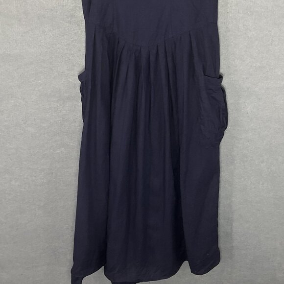 Dressage by Paul Costelloe Dress‎ Women 8 Blue Irish Linen Pockets Timeless VTG - Picture 9 of 14